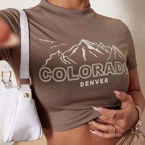 Colorado Graphic Crop Top Size XS